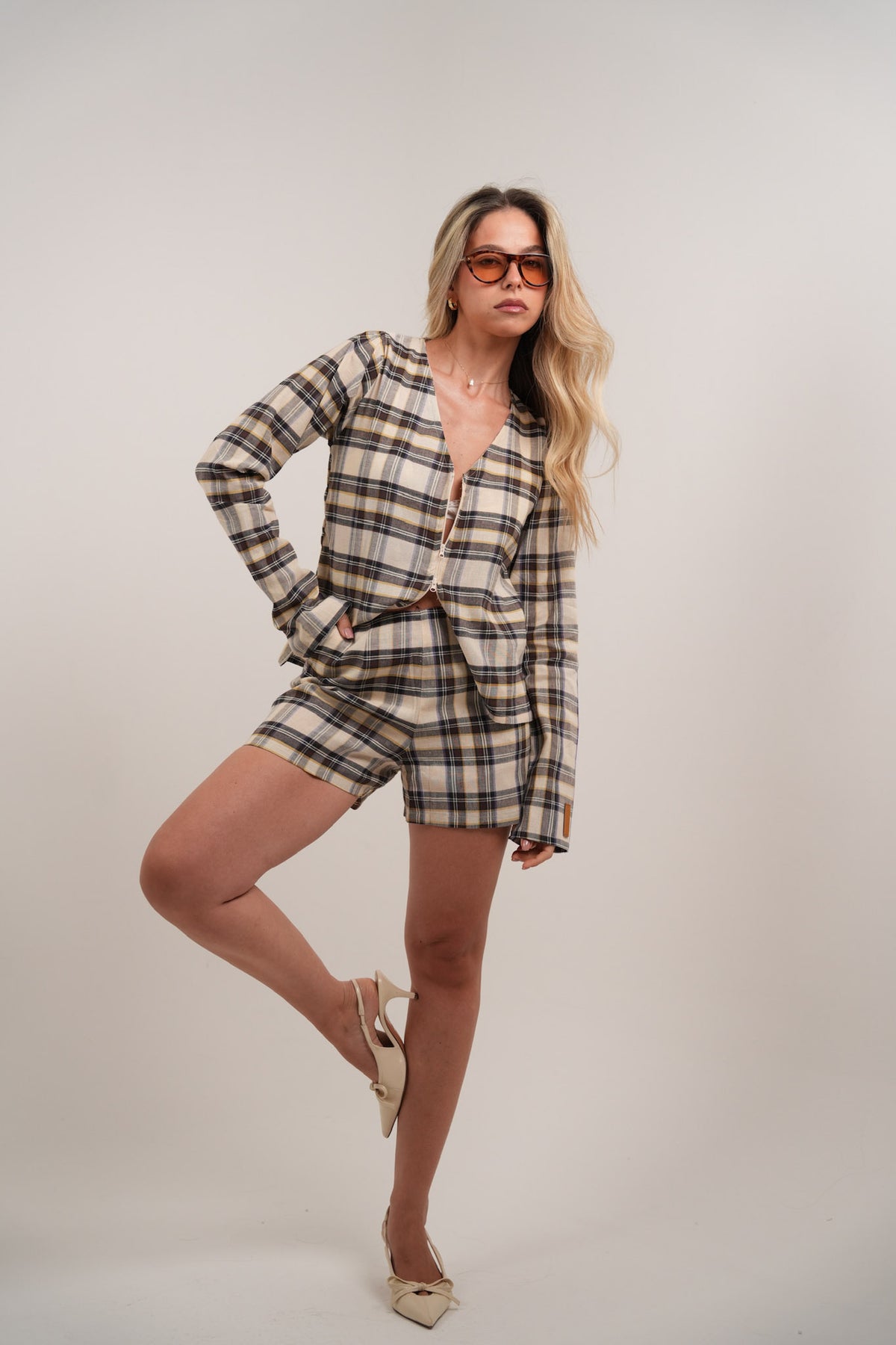 Sienna Cream Plaid