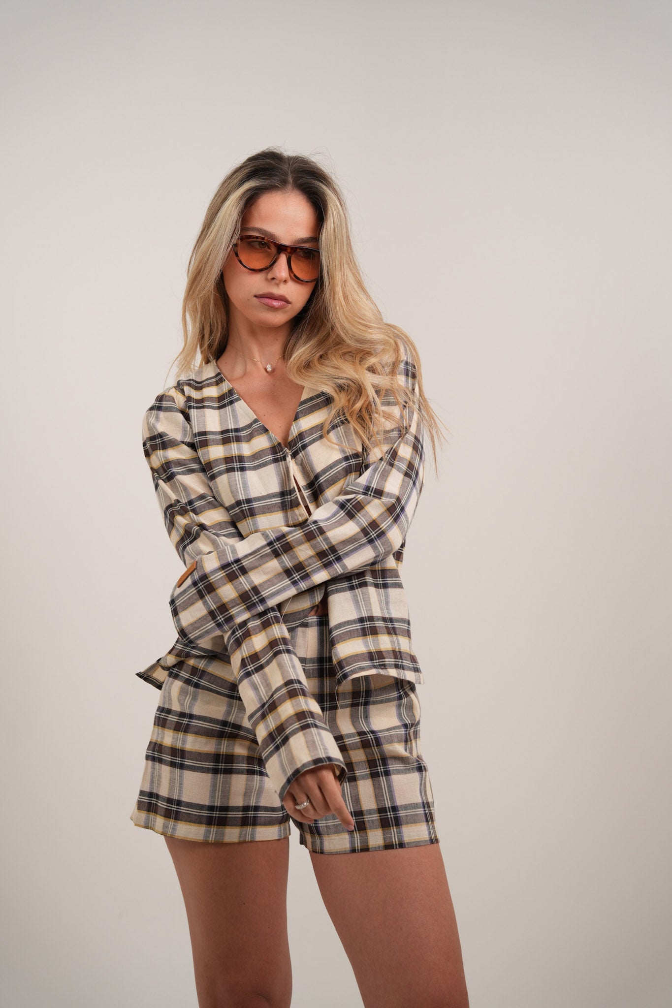 Sienna Cream Plaid